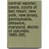 Central Reporter; Cases, Courts of Last Resort, New York, New Jersey, Pennsylvania, Delaware, Maryland, District of Columbia, 1885-[88].