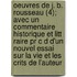 Oeuvres De J. B. Rousseau (4); Avec Un Commentaire Historique Et Litt Raire Pr C D D'un Nouvel Essai Sur La Vie Et Les Crits De L'auteur