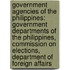 Government Agencies of the Philippines: Government Departments of the Philippines, Commission on Elections, Department of Foreign Affairs