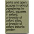Parks and Open Spaces in Oxford: Cemeteries in Oxford, Squares in Oxford, University of Oxford Sites, University of Oxford Botanic Garden