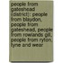 People from Gateshead (District): People from Blaydon, People from Gateshead, People from Rowlands Gill, People from Ryton, Tyne and Wear