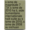 S Isme de Magnitude 7 7,9: S Isme de 2010 Ha Ti, Aide Humanitaire Internationale Haiti Suite Au S Isme de 2010, S Isme de 2008 Au Sichuan door Source Wikipedia