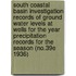 South Coastal Basin Investigation Records of Ground Water Levels at Wells for the Year Precipitation Records for the Season (No.39e 1936)