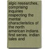 Algic Researches, Comprising Inquiries Respecting the Mental Characteristics of the North American Indians. First Series. Indian Tales And