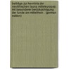 Beiträge Zur Kenntnis Der Neolithischen Fauna Mitteleuropas: Mit Besonderer Berücksichtigung Der Funde Am Mittelrhein . (German Edition) by Schoetensack Otto