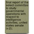 Final Report of the Select Committee to Study Governmental Operations with Respect to Intelligence Activities, United States Senate (V.2);