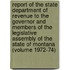 Report of the State Department of Revenue to the Governor and Members of the Legislative Assembly of the State of Montana (Volume 1972-74)