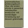 Grammatisches Erklärungsbuch Über Die Ersten Stücke In Gesenius Hebräischen Lesebuche: Mit Beständiger Hinweisung Auf Dessen Grammatik door Andreas Neubig