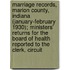Marriage Records, Marion County, Indiana (January-February 1930); Ministers' Returns for the Board of Health Reported to the Clerk, Circuit
