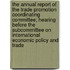 The Annual Report of the Trade Promotion Coordinating Committee; Hearing Before the Subcommittee on International Economic Policy and Trade