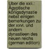 Über Die Xxii.: Ägyptische Königsdynastie Nebst Einigen Bemerkungen Zu Der Xxvi. Und Andern Dynastieen Des Neuen Reichs (German Edition)