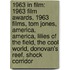 1963 in Film: 1963 Film Awards, 1963 Films, Tom Jones, America, America, Lilies of the Field, the Cool World, Donovan's Reef, Shock Corridor