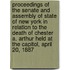 Proceedings of the Senate and Assembly of State of New York in Relation to the Death of Chester A. Arthur Held at the Capitol, April 20, 1887