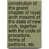Constitution of the Grand Chapter of Royal Arch Masons of the State of New York, Together with the Code of Procedure, Forms of Petitions, Etc.
