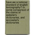 Have We a National Standard of English Lexicography? Or, Some Comparison of the Claims of Webster's Dictionaries, and Worcester's Dictionaries