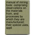 Manual Of Mining Tools: Comprising Observations On The Materials From, And Processes By Which They Are Manufactured; Their Special Uses, Appli