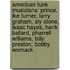 American Funk Musicians: Prince, Ike Turner, Larry Graham, Sly Stone, Isaac Hayes, Hank Ballard, Pharrell Williams, Billy Preston, Bobby Womack