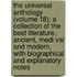 The Universal Anthology (Volume 18); A Collection of the Best Literature, Ancient, Medi Val and Modern, with Biographical and Explanatory Notes