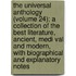 The Universal Anthology (Volume 24); A Collection of the Best Literature, Ancient, Medi Val and Modern, with Biographical and Explanatory Notes