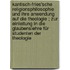 Kantisch-Fries'sche Religionsphilosophie und ihre Anwendung auf die Theologie ; zur Einleitung in die Glaubenslehre für Studenten der Theologie
