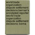 World Trade Organization: Dispute Settlement Decisions Bernan's Annotated Reporter (World Trade Organization Dispute Settlement Decisions: Berna
