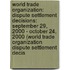 World Trade Organization: Dispute Settlement Decisions: September 29, 2000 - October 24, 2000 (World Trade Organization Dispute Settlement Decis
