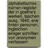Alphabetisches Namen-Register Der in Goethe's Werken, Taschen Ausg. 1840, Erw Hnten Personen, Ingleichen Einiger Schriften Von Anonymen Verfassern