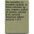 The Inquisitor; Or, Invisible Rambler. In Three Volumes. By Mrs. Rowson, Author Of Victoria. Volume I[-iii]. Second American Edition. Volume 1 Of 3