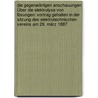 Die Gegenwärtigen Anschauungen Über Die Elektrolyse Von Lösungen: Vortrag Gehalten in Der Sitzung Des Elektrotechnischen Vereins Am 29. März 1887 by Friedrich Kohlrausch