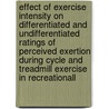 Effect of Exercise Intensity on Differentiated and Undifferentiated Ratings of Perceived Exertion During Cycle and Treadmill Exercise in Recreationall door Melinda R. Bolgar