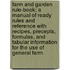 Farm and Garden Rule-Book: a Manual of Ready Rules and Reference with Recipes, Precepts, Formulas, and Tabular Information for the Use of General Farm