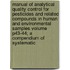 Manual of Analytical Quality Control for Pesticides and Related Compounds in Human and Environmental Samples Volume P43-44; A Compendium of Systematic