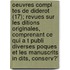 Oeuvres Compl Tes de Diderot (17); Revues Sur Les Ditions Originales, Comprenant Ce Qui A T Publi Diverses Poques Et Les Manuscrits in Dits, Conserv?'