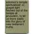 Solomon's Temple Spiritualized: Or, Gospel-Light Fetched Out of the Temple at Jerusalem, to Let Us More Easily Into the Glory of New-Testament Truths.