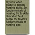 Taylor's Video Guide to Clinical Nursing Skills, 2e, Fundamentals of Nursing 7e & Skills Checklist 7e & Prepu for Taylor's Fundamentals of Nursing Pac