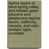 Tephra Layers of Blind Spring Valley and Related Upper Pliocene and Pleistocene Tephra Layers, California, Nevada, and Utah; Isotopic Ages, Correlatio by Andrei M. Sarna-Wojcicki
