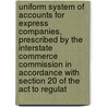Uniform System Of Accounts For Express Companies, Prescribed By The Interstate Commerce Commission In Accordance With Section 20 Of The Act To Regulat door United States Government