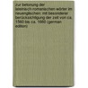 Zur Betonung Der Lateinisch-Romanischen Wörter Im Neuenglischen: Mit Besonderer Berücksichtigung Der Zeit Von Ca. 1560 Bis Ca. 1660 (German Edition) by Metzger Ernst