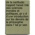 De La Certitude; Rapport L'acad Mie Des Sciences Morales Et Politiques, Pr C D D'une Introduction Sur Les Devoirs De La Philosophie Dans L' Tat Pr Sen