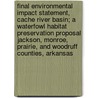 Final Environmental Impact Statement, Cache River Basin; A Waterfowl Habitat Preservation Proposal Jackson, Monroe, Prairie, and Woodruff Counties, Arkansas door Wildlife Service