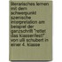 Literarisches Lernen mit dem Schwerpunkt szenische Interpretation am Beispiel der Ganzschrift "Rettet das Klassenfest!" von Ulli Schubert in einer 4. Klasse