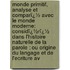 Monde Primitif, Analyse Et Comparï¿½ Avec Le Monde Moderne: Considï¿½Rï¿½ Dans L'Histoire Naturelle De La Parole : Ou Origine Du Langage Et De L'Ecriture Av