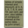 Tables of simple interest and discount, at 3, 4, 5, 6, 7, 8, 9, and 10l. per cent. per ann. Also tables of compound interest at the same rates. ... By John Smart, ... door John Smart