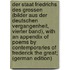 Der Staat Friedrichs des Grossen (Bilder aus der deutschen Vergangenheit, vierter Band), with an appendix of poems by contemporaries of Frederick the Great; (German Edition)