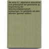 Die Reine D.I. Allgemeine Lebenlehre Und Philosophie Der Geschichte Zu Begründung Der Lebenkunstwissenschaft: Vorlesungen Für Gebildete Als Allen Ständen (German Edition) by Christian Friedrich Krause Karl