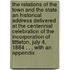 The Relations of the Town and the State. an Historical Address Delivered at the Centennial Celebration of the Incorporation of Littleton, July 4, 1884 . . . with an Appendix