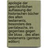 Apologie Der Geschichtlichen Auffassung Der Historischen Bücher Des Alten Testaments, Besonders Des Pentateuchs, Im Gegenfass Gegen Die Bloss . Des Alten Testaments (German Edition)