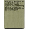 Festschrift Zur Begrüssung Der Vom 28 September Bis 1. Oktober 1887 In Zürich Tagenden Xxxix. Versammlung Deutscher Philologen Und Schulmänner, Dargeboten Von Der Universität Zürich door Deutscher Philologen Und Schulmänner Verein