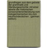 Grundfragen Aus Dem Gebiete Der Grammatik Und Litteraturgeschichte: Mit Einer Tabelle Der Historischen Consonantenentwicklung Vom Indogermanischen Bis Zum Neuhochdeutschen . (German Edition) door Zimmer Hans