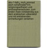 Abu-'l-Fath¿ Muh¿ammad asch-Schahrasta^ni's Religionspartheien und Philosophenschulen, zum ersten Male vollstašndig aus dem Arabischen ušbersetzt und mit erklašrenden Anmerkungen versehen door Ibn ¿Abd Al-Karim Shahrastani Mu¿Ammad